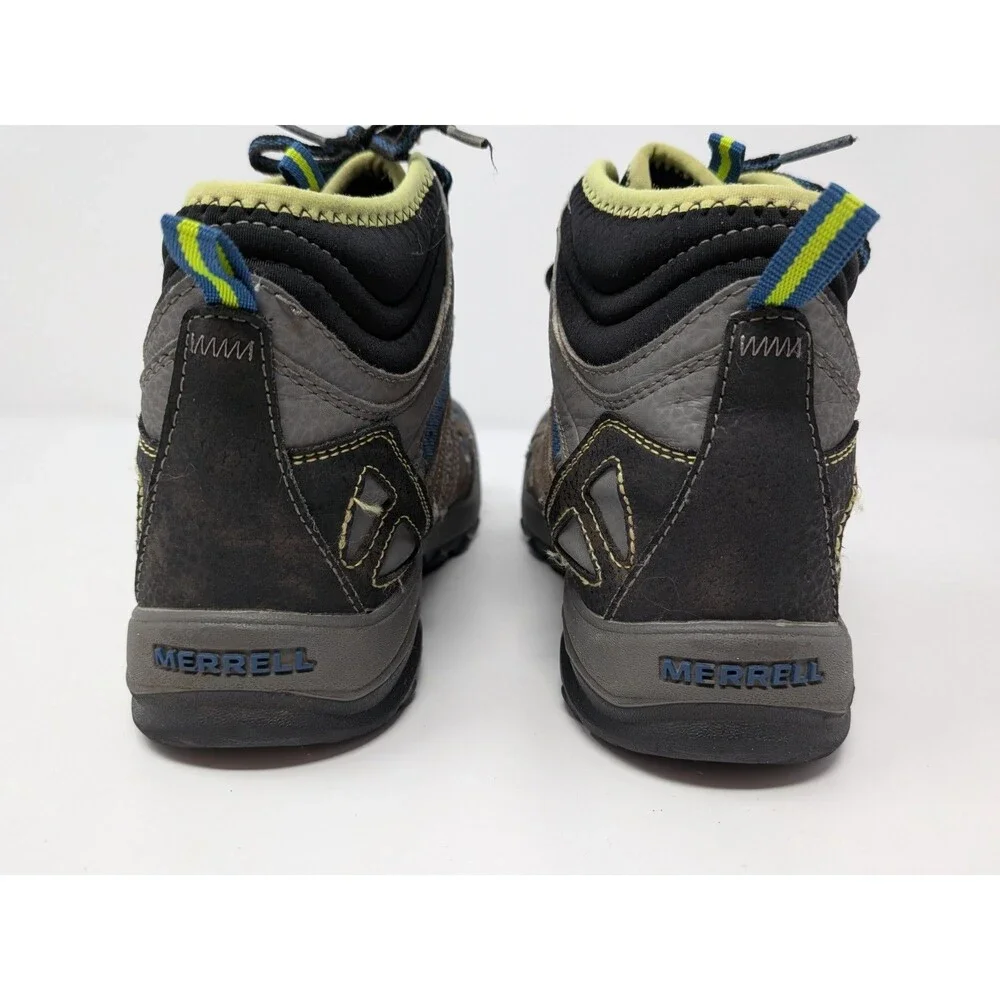 Merrell Capra Mid WTPF Boys Waterproof Hiking Boots Sz 3M Leather Gorpcore